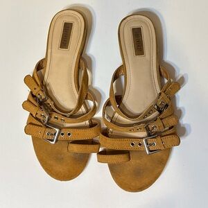Women's Tan/Mustard Strappy Sandals